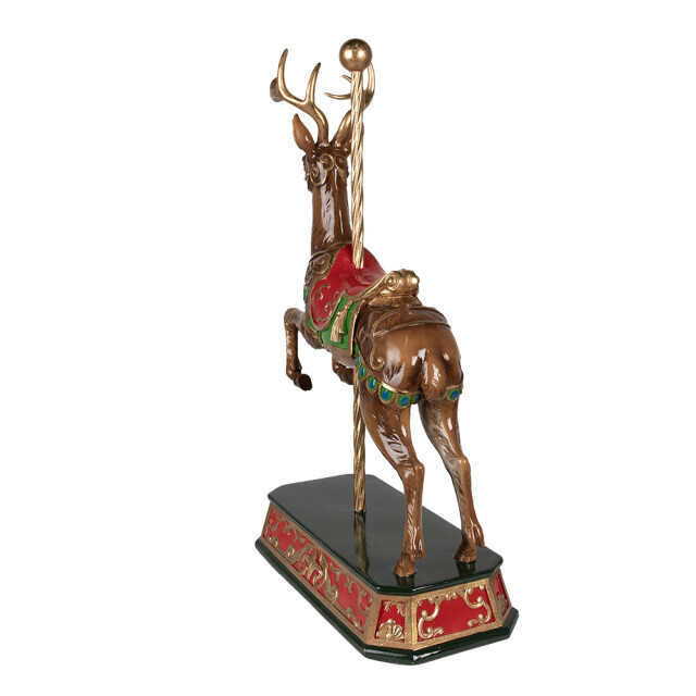 Clayre & Eef Beeld rendier 35x18x56 cm polyresin kerstdecoratie 2614340 large