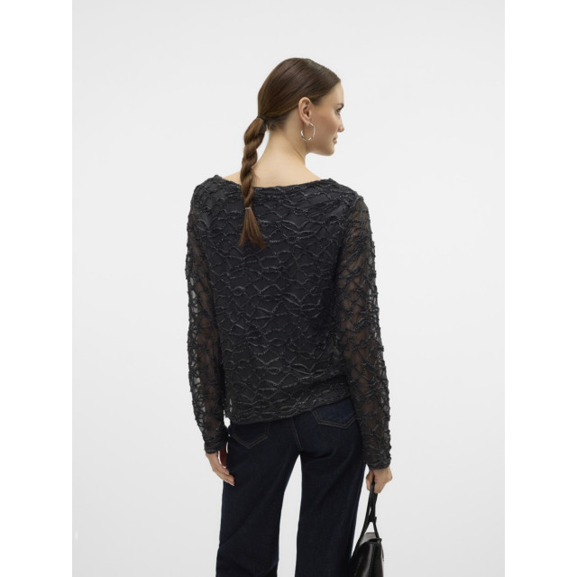 Vero Moda Vmelga ls short boatneck glitter to antraciet 4389.85.0003 large