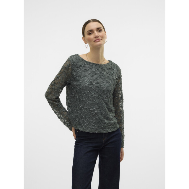 Vero Moda Vmelga ls short boatneck glitter to donker 4389.27.0003 large