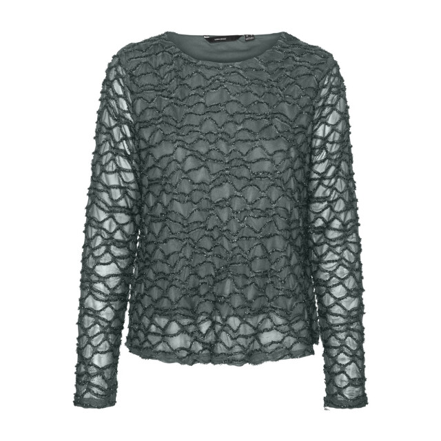Vero Moda Vmelga ls short boatneck glitter to donker 4389.27.0003 large