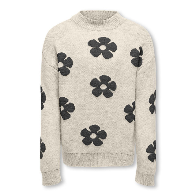 Only Kognaja ls flower pullover ecru dessin 2219.08.0008 large