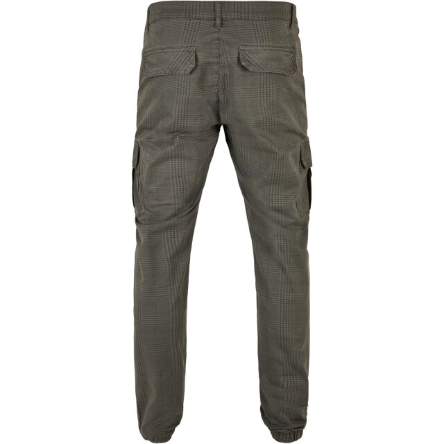 Urban Classics Heren glencheck cargo joggingbroek met all-over print UTTN831_darkgrey large