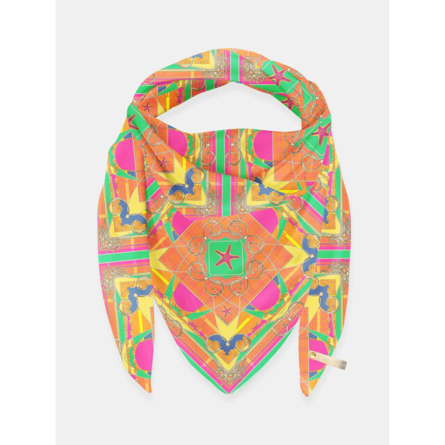Mucho Gusto ® sjaal st. tropez kleurrijke zeester patchwork MUCHO GUSTO® Sjaal St. Tropez Kleurrijke Zeester Patchwork large