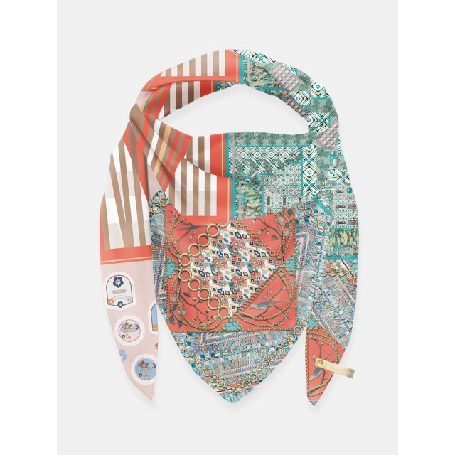 Mucho Gusto ® sjaal st. tropez juwelen vogelprint MUCHO GUSTO® Sjaal St. Tropez Juwelen Vogelprint large