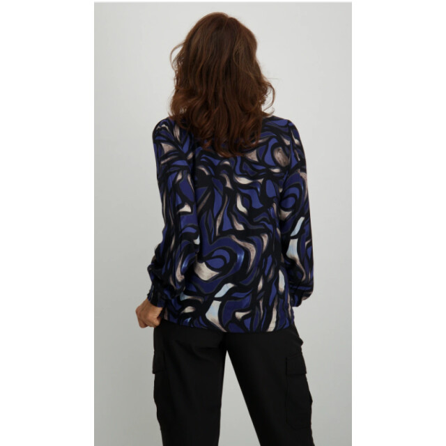 KAFFE Kaforrest blouse 10508961-/grey 10508961-blue/grey large
