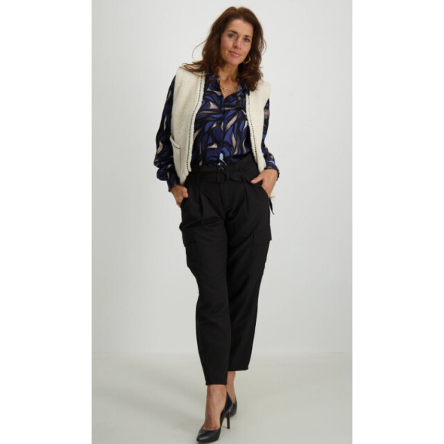 KAFFE Kaforrest blouse 10508961-/grey 10508961-blue/grey large