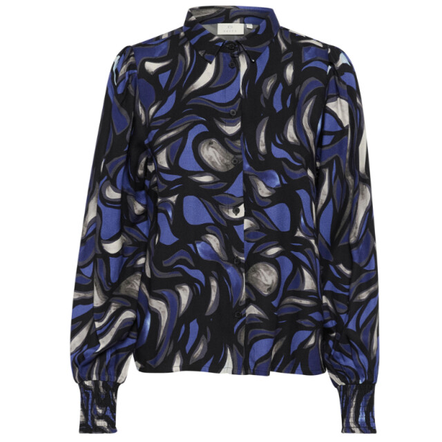 KAFFE Kaforrest blouse 10508961-/grey 10508961-blue/grey large