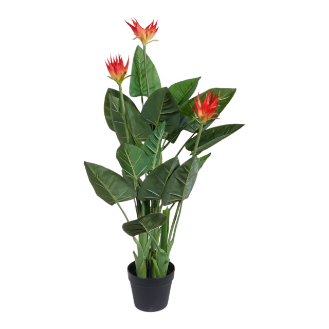 Kopu ® kunstplant guzmania 105 cm met 3 oranje bloemen nepplant 2612764 large