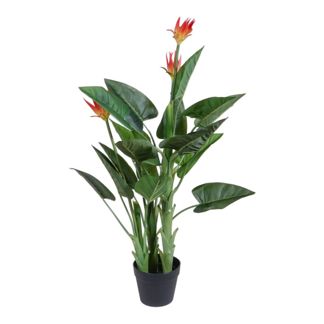 Kopu ® kunstplant guzmania 105 cm met 3 oranje bloemen nepplant 2612764 large