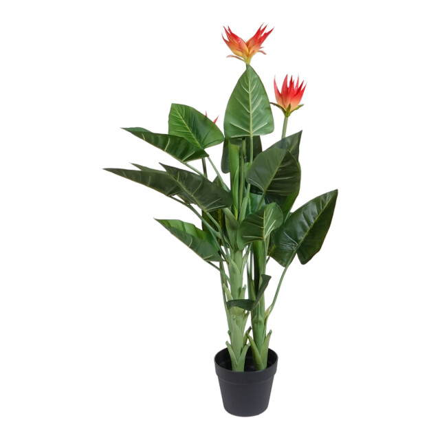 Kopu ® kunstplant guzmania 105 cm met 3 oranje bloemen nepplant 2612764 large