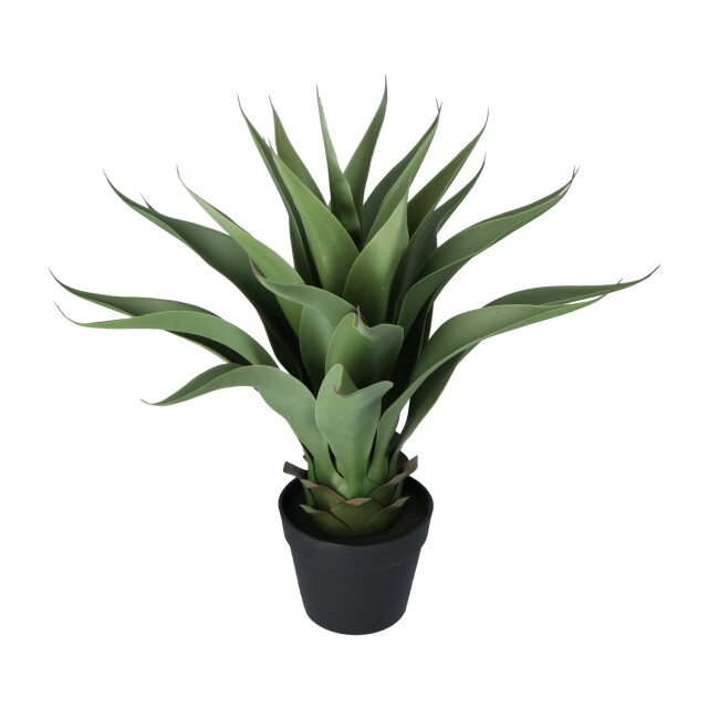 Kopu ® kunstplant agave 57 cm in zwarte pot 25 bladeren nepplant 2612743 large