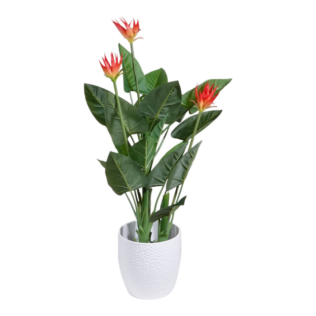 Kopu ® kunstplant guzmania 105 cm met 3 oranje bloemen nepplant 2612764 large
