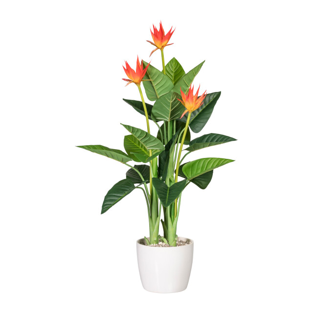Kopu ® kunstplant guzmania 105 cm met 3 oranje bloemen nepplant 2612764 large