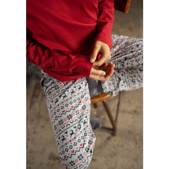 Happy Shorts Dames kerst pyjama set met print norway HS-1078-3 large