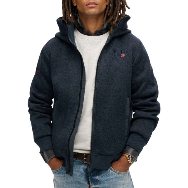 Superdry Bonded knitted zip hood2 navy 5511.37.0007 large