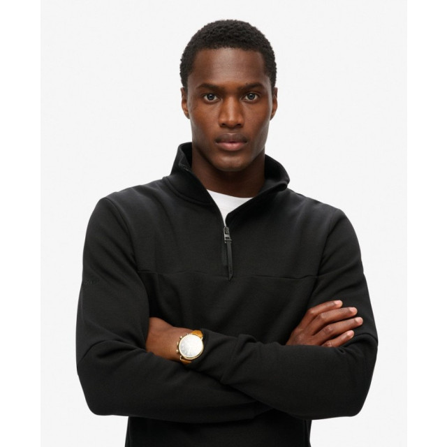 Superdry M2013961a tech half zip 02a black heren sweater 02A Black/M2013961A Tech Half Zip large