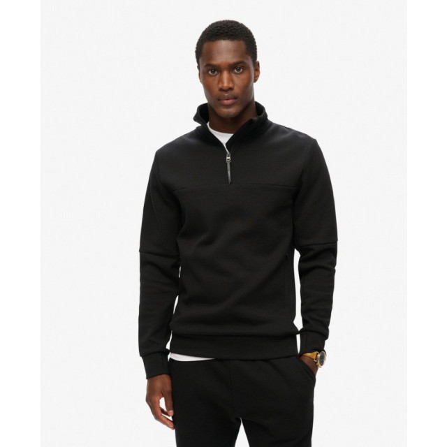 Superdry M2013961a tech half zip 02a black heren sweater 02A Black/M2013961A Tech Half Zip large