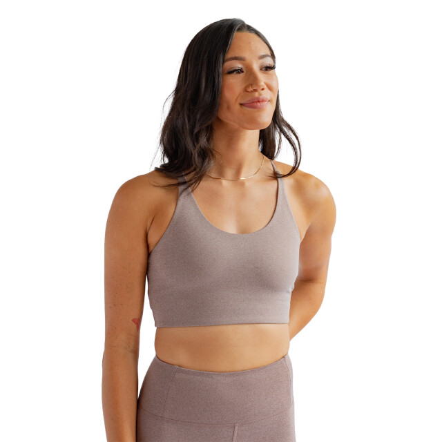Girlfriend Collective Dames float cleo halter hals bh UTGC125_heathercocoon large