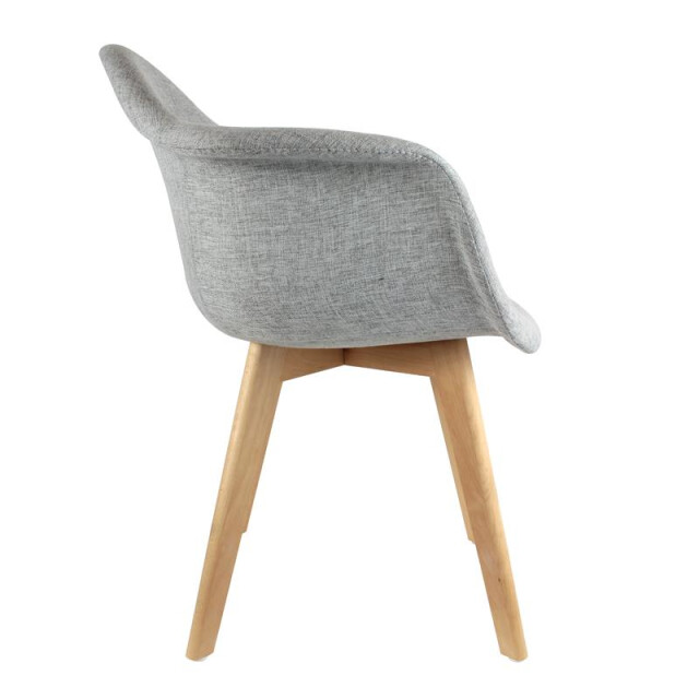 Home Deco Factory Eetkamerstoelen set van 2 stuks met armleuning kuipstoel vilt - 3048940 large