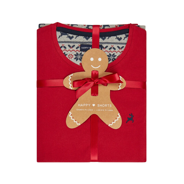 Happy Shorts Dames kerst pyjama set met print norway HS-1078-3 large