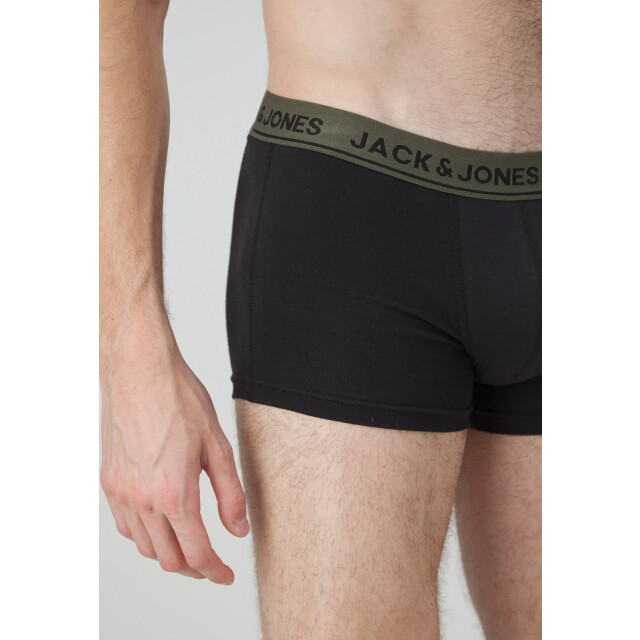 Jack & Jones Heren boxershorts trunks jacsolid 12-pack groen/zwart 12189935-Groen/Zwart large