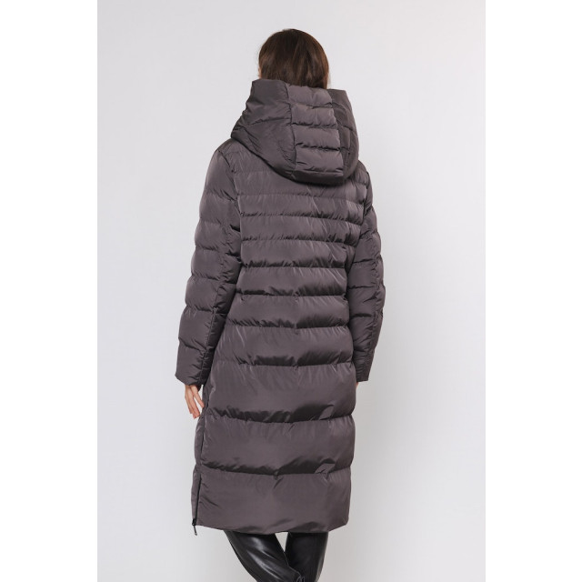 Rino & Pelle reversible long padded hooded coat keila.7002411 10677 graphite a 06111.970.0007 large