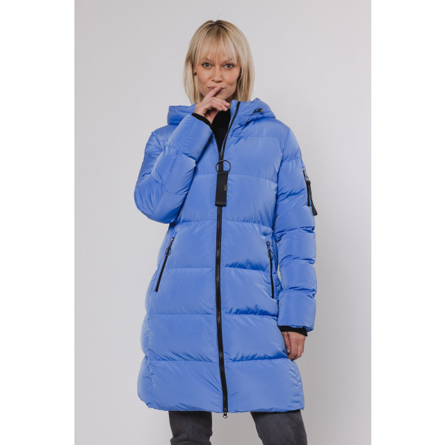 Rino & Pelle long padded hooded coat jade.7002411 10676 blue shade 06111.240.0004 large