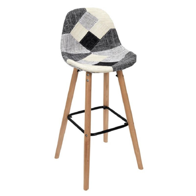 Home Deco Factory Lund patchwork barkruk - 3048946 large