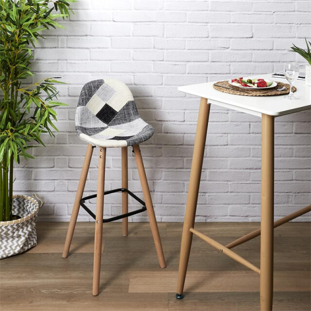 Home Deco Factory Lund patchwork barkruk - 3048946 large