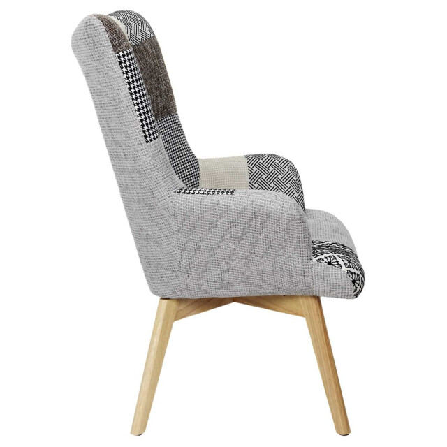 Home Deco Factory Comfortabel patchwork fauteuil met armleuning helsinki 3049011 large