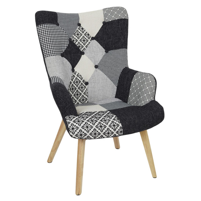 Home Deco Factory Patchwork fauteuil met armleuning helsinki comfortabel - 3049062 large