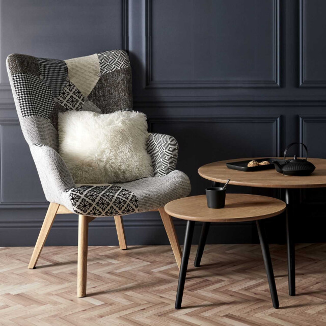 Home Deco Factory Comfortabel patchwork fauteuil met armleuning helsinki 3049011 large
