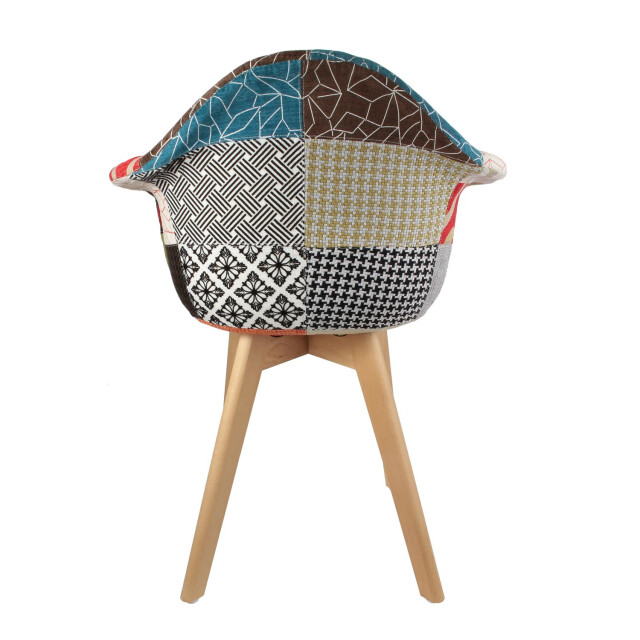 4goodz Lund patchwork eetkamerstoelen set van 2 stuks armleuning - 3079795 large