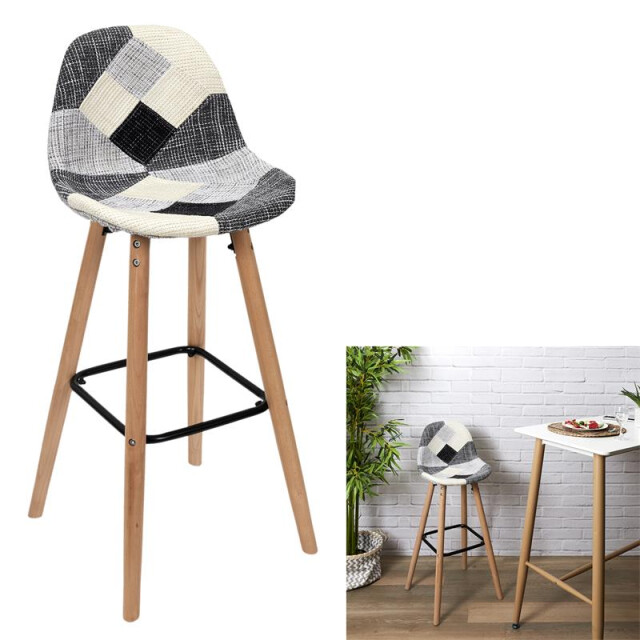 Home Deco Factory Lund patchwork barkruk - 3048946 large