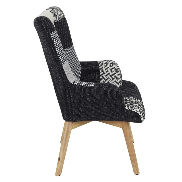 Home Deco Factory Patchwork fauteuil met armleuning helsinki comfortabel - 3049062 large