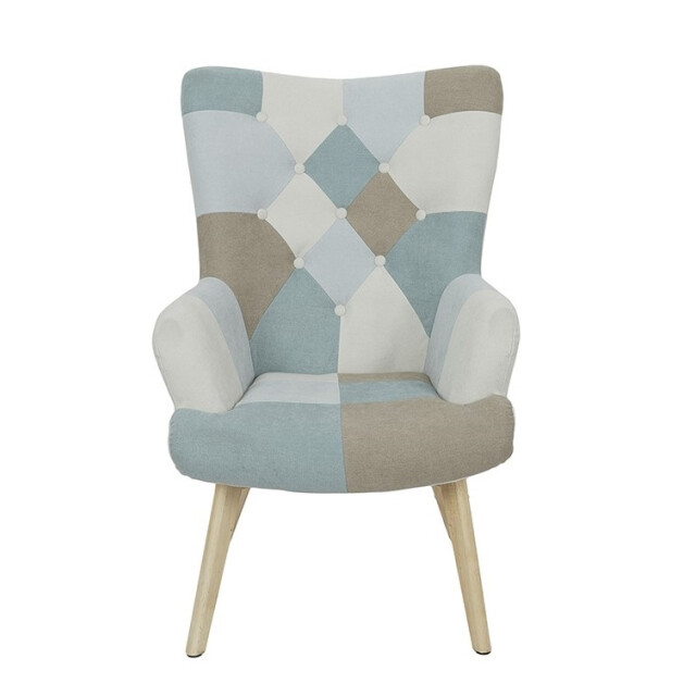 Home Deco Factory Patchwork fauteuil helsinki met armleuning /grijs 3048873 large