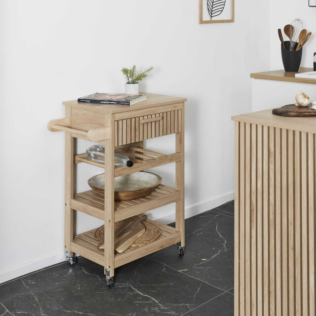 Home Deco Factory Keukentrolley klaus verrijdbaar met lade keukenkar op wielen 3047910 large