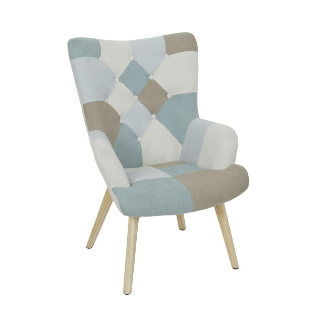 Home Deco Factory Patchwork fauteuil helsinki met armleuning /grijs 3048873 large