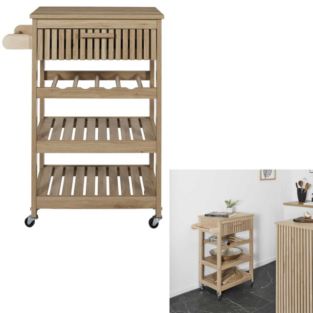 Home Deco Factory Keukentrolley klaus verrijdbaar met lade keukenkar op wielen 3047910 large