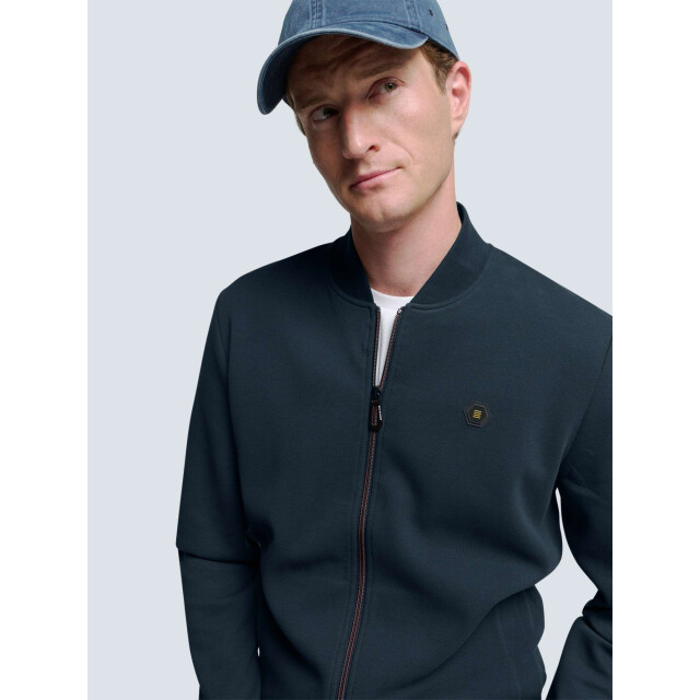 No Excess Sweater full zipper pique bomber night N1006-078 large