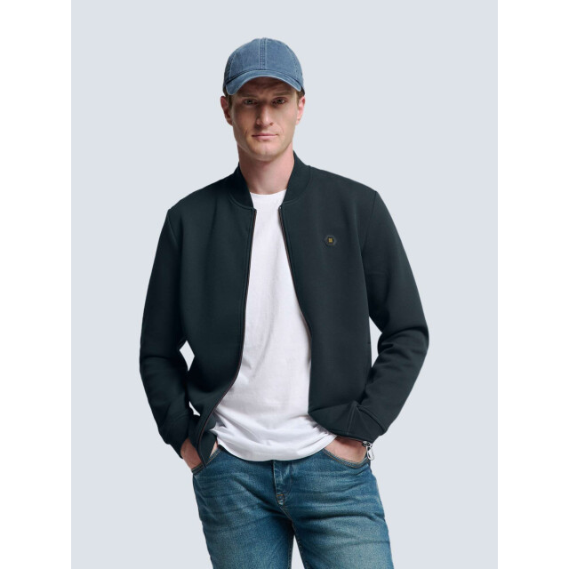 No Excess Sweater full zipper pique bomber night N1006-078 large