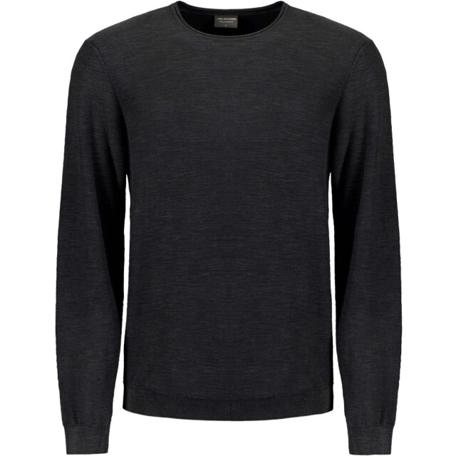 No Excess Pullover crewneck garment dyed + st black N2101-020 large