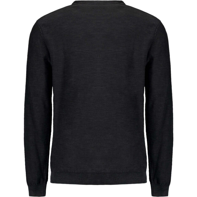 No Excess Pullover crewneck garment dyed + st black N2101-020 large