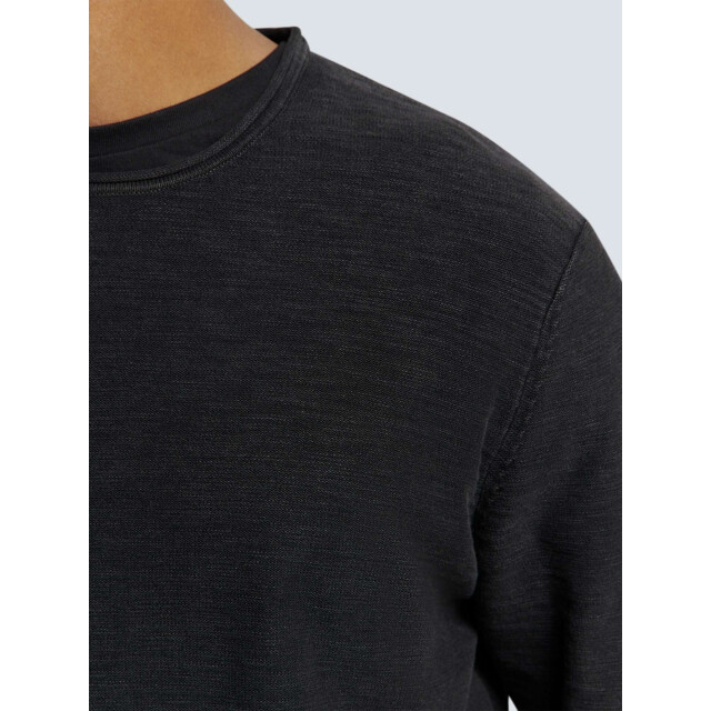 No Excess Pullover crewneck garment dyed + st black N2101-020 large
