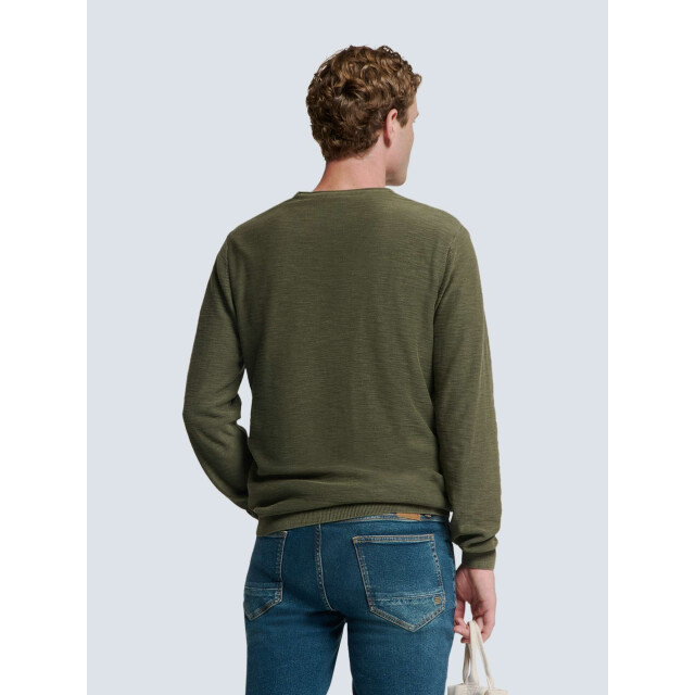 No Excess Pullover crewneck garment dyed + st dark moss N2101-186 large