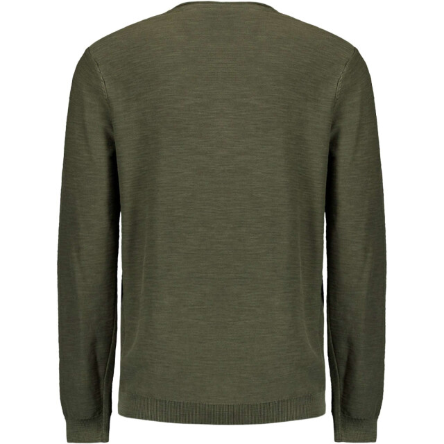 No Excess Pullover crewneck garment dyed + st dark moss N2101-186 large