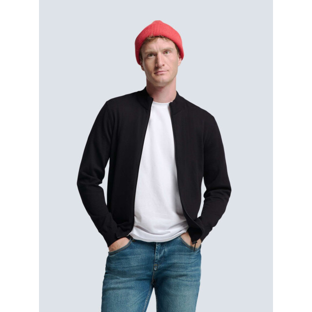 No Excess Cardigan 2 coloured melange black N2154-020 large
