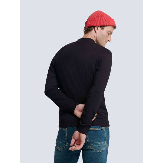No Excess Cardigan 2 coloured melange black N2154-020 large