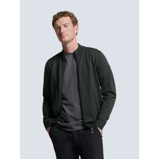 No Excess Cardigan 2 coloured melange dark grey N2154-023 large