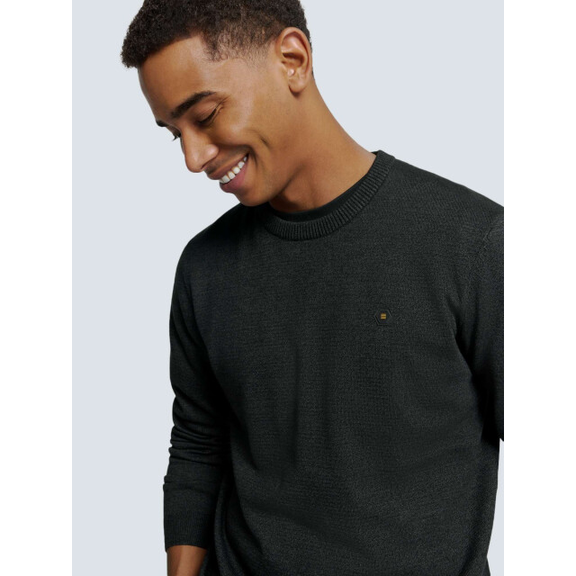 No Excess Pullover crewneck 2 coloured melang dark grey N2180-023 large